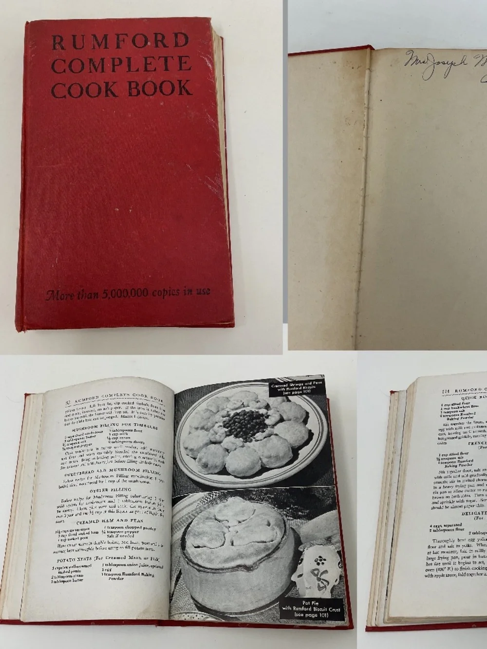 vintage The Rumford Complete Cook Book by Lily Haxworth Wallace